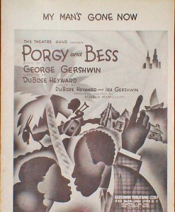 Sheet music cover for "My Man's Gone Now," 1935